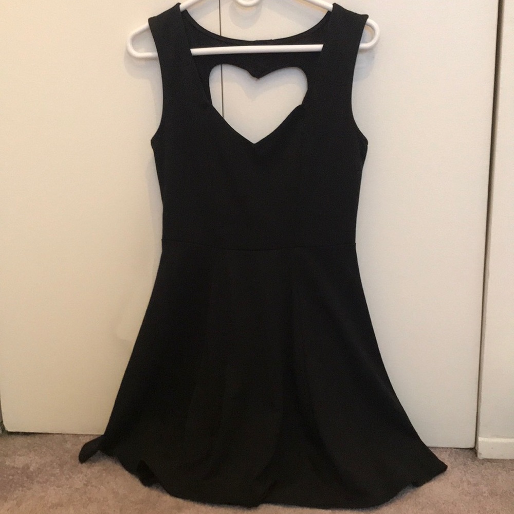 Black dress with open back